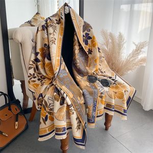 Sjaals Luxe Warme Winter Pashmina Vrouwen Sjaal Merk Ontwerp Kasjmier Dikke Deken Sjaal Wrap Lady Poncho Stola Voor Echarpe