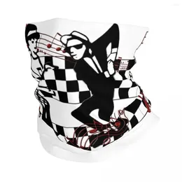 Bufandas Men 2 Tone Skank Dance Ska Bandana Merchandise Cubla de pañuelo Balaclava Hardcore Punk Wrap Strisit para toda la temporada