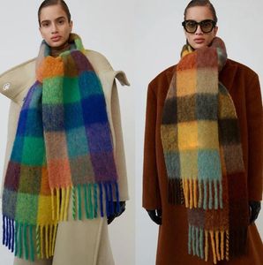 Bufandas Hombres y mujeres bufanda de cachemira de estilo general manta colorida a cuadros de mujer Tzitzit imitación 18 colores