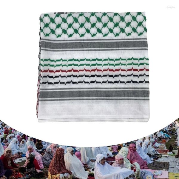 Bufandas hombres shemagh bufanda desértica keffiyeh cuadrado geométrico jacquard arabscarfero arablo