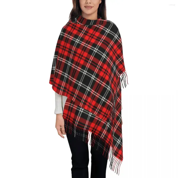 Bufandas Hombres Mujeres Bufanda Mantener cálido Tartans Plaids Wraps con borla larga Cheque escocés Chales vintage y envoltura DIY Bufanda Mujer