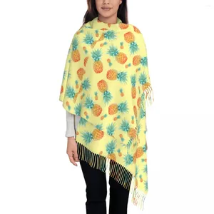 Sjaals mannen dames sjaals warm ananas patroon hoofd met kwast tropische fruit sjaal wrap herfst grafische fout