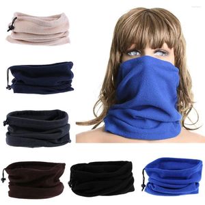 Écharpes hommes capuche polaire ski snood écharpe cou plus chaud bonnet chapeau masque facial