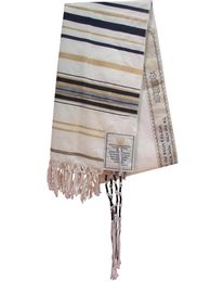 Bufandas mesiánicas judías tallit azul y dorado chal talit talis bolsas bufands78886447