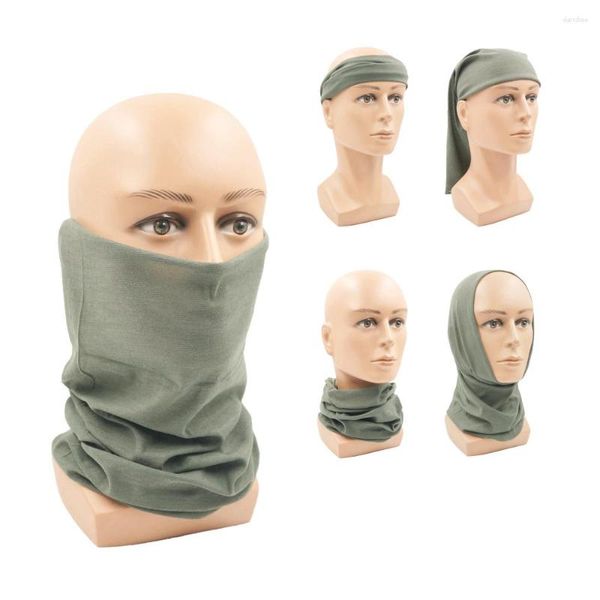 Bufandas militar verde militar caza pesca bufanda protección solar a prueba de polvo máscara facial hombres mujeres cuello polaina Bandanas diadema DC026