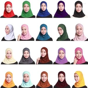 Bufandas Mini Hijab Bufanda Musulmán Pañuelo Islámico Cubierta de cuello debajo para la cabeza Wear C Dropship