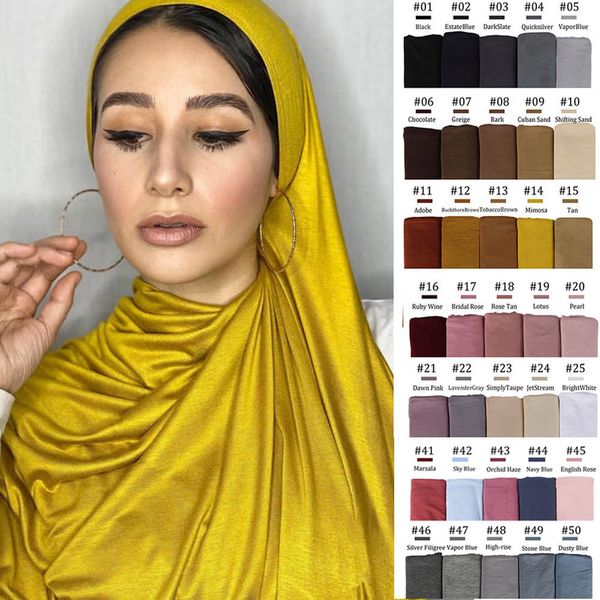 Écharpes musilim femmes strechy jersey hijab bon point extensible Jesey hijabs foulards