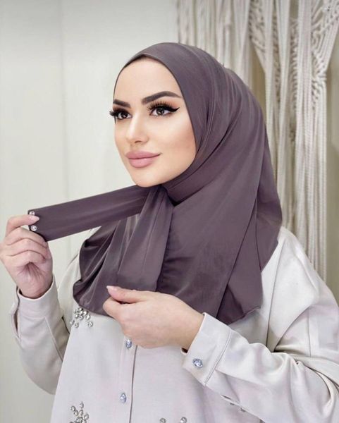 Foulards mode musulmane Hijab écharpe Abaya châle foulard pour femmes robe Jersey Turban tête enveloppement bandeau islamique