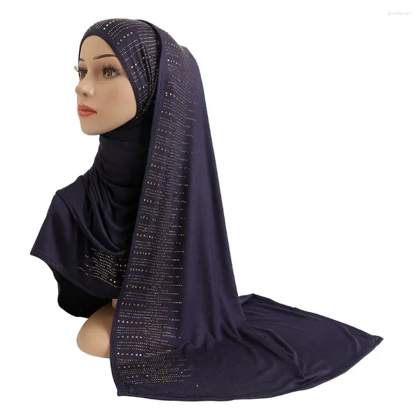 Foulards Musulman Hijabs Écharpe De Mode Foulard Voile Musulman Solide Bonnet Hijab Zyy12