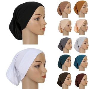 Foulards musulman Turban chapeau intérieur Hijab casquettes islamique sous-écharpe Bonnet femme bandeau Turbante Mujer femmes casquette