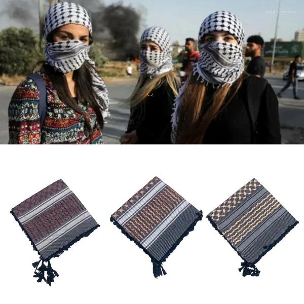 Bufandas musulmanes árabes keffiyeh shemagh párpamo para la cabeza dubai pañuelo chal