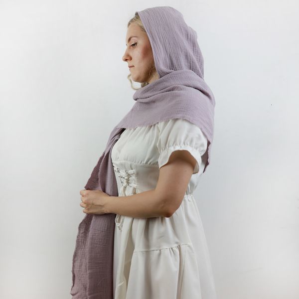 Foulards Écharpe à capuche en coton naturel unisexe Mantilla haussement d'épaules foulards haut tendance anneaux de cou à capuche couvre-chef écharpe de protection solaire 230920