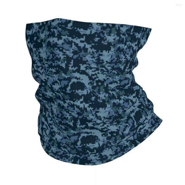 Foulards bleu marine numérique militaire camouflage bandana couvre-cou imprimé écharpe magique multi-usages couvre-chef randonnée pour hommes femmes hiver