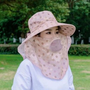 Écharpes décolleté masque femmes chapeau de soleil visage large bord thé cueillette Protection casquette de pêche crème solaire seau travail agricole