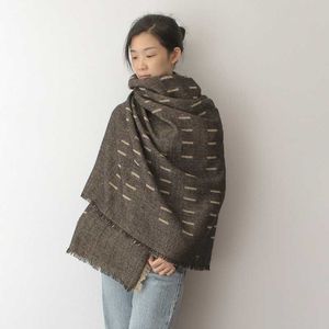 Foulards nouvelle arrivée écharpe en cachemire imité femmes segment géométrique laine acrylique châle enveloppe hiver épais chaud couverture écharpe marque Y23