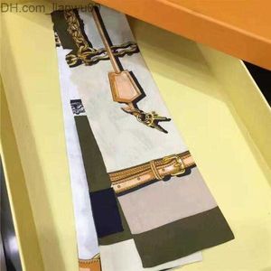 Écharpes nouveaux artiver le design de luxe Design de la femme écharpe la lettre de mode de mode fou de sac à main cravates coiffure paquets de soie enveloppe enveloppe8120cm Z230818