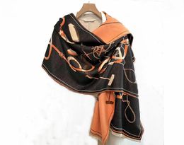 Sjaals nieuwe cashmerelike warme sjaal in de herfst en winter dames dubbelzijdige dikke sjaalsjaal.