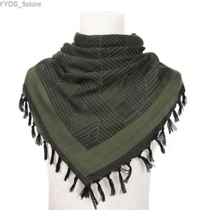 Sjaals Nieuwe Islamitische Mannen Tactische Woestijn Militaire Hoofddoek Mannen Vrouwen Motorfiets Gezichtsmasker Biker Arabische Wrap Zomer Keffiyeh Cover Sjaals YQ231114