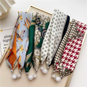 Foulards Nouvelle annonce boucle magnétique foulard en soie femmes luxe clavicule collier mode femmes foulard cheveux écharpe livraison gratuite J230428