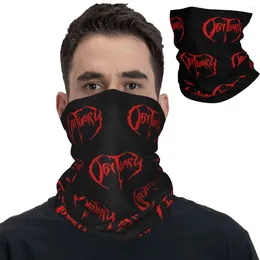 Sjaals Obituary Band Logo Death Metal Bandana Neck Cover Breng de geluidsafwikkeling SCRANF Warm hoofdband fietsen voor mannen Vrouwen volwassen winter