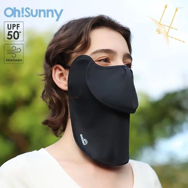 Écharpes ohsunny face masque protecteur anti-UV femmes écharpe protectrice de protection du soleil d'été avec cou upf2000 soft respirable lavable pour l'extérieur
