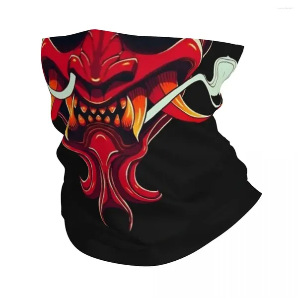 Bufandas ONI Arte japonés Japón Diablo Bandana Cubierta de cuello Impreso Samurai Máscara Bufanda Multifuncional Ciclismo Unisex A prueba de viento