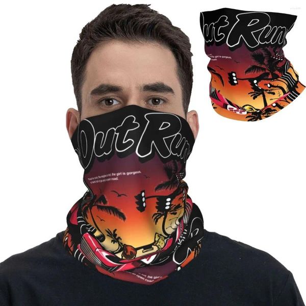 Bufandas Out Run 80s Retro Arcade Juego Bandana Cuello Polaina Impreso Máscara Bufanda Multifuncional Headwear Montar Unisex Adulto Transpirable