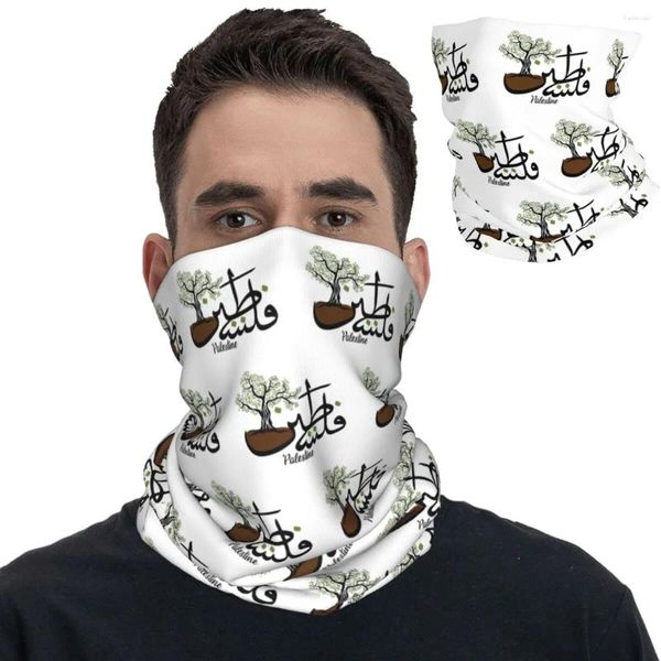 Écharbes Palestine Calligraphie arabe Palestinien Bandana Neck Gauter imprimé BALACLAVAS FACE Écharpe Cycling Randonnée pour les hommes