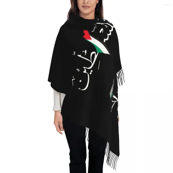 Écharpes Palestine Drapeau Écharpe Pour Femmes Hiver Automne Pashmina Châle Wrap Palestinien Long Léger