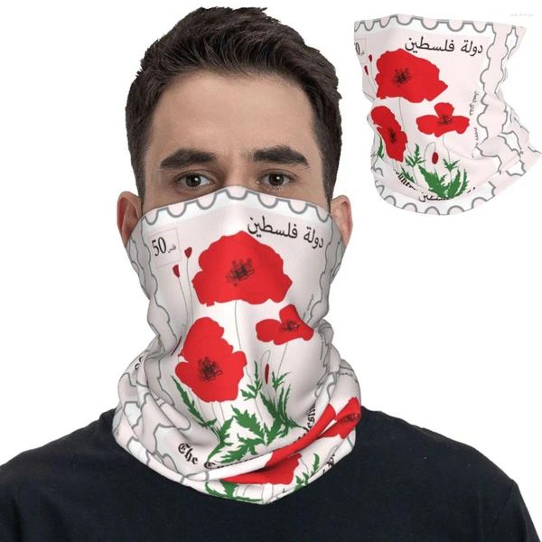 Craquins fleurs de Palestine Palestinien Postage Bandana Couge Gaiter imprimé Balaclavas Magic Scarf Band Randonnée Unisexe Adulte Breathable