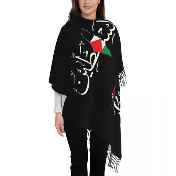 Foulards Palestines Écharpe arabe palestinienne pour femmes Automne Hiver Cachemire Châles et Wrap Long Châle Dames