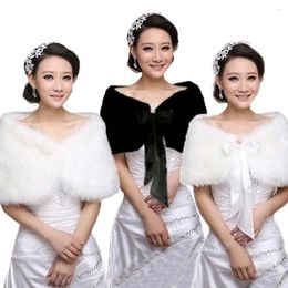 Foulards Perle En Peluche Bowknot Châle Doux Cape Style Coréen Mariée Épaule Faux Collier Col Enveloppement Partie Fourrure Arc