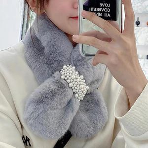 Écharpes Perle Écharpe Style d'hiver Épaissi Version coréenne de la laine de laine de laine de laine de col de cou