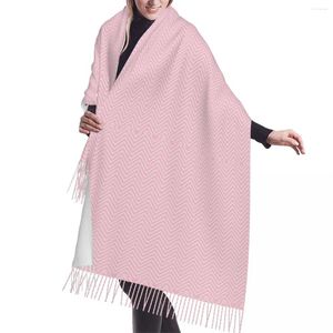 Foulards Rose Zigzag Sans Soudure Gland Écharpe Femmes Doux Bohème Moderne Géométrique Châles Wraps Lady Hiver Automne Mode Polyvalent