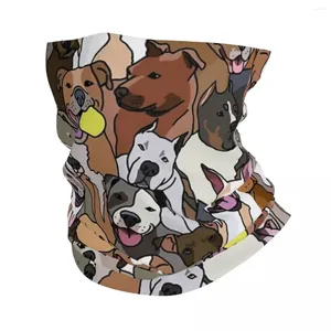Bufandas Pitbull Patrón de perro Todos los Mutts Bandana Cuello Polaina Impreso Wrap Mask Bufanda Diadema Senderismo Pesca para hombres Mujeres Adultos
