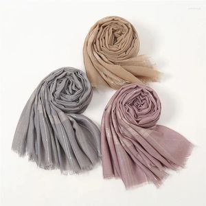 Craquins Lurex PLAIN PLIMINE PLIMIN ARRYLÉ POLYESTER FRINGE SCARF SCARF LADE HAUTE QUALITÉ PASCHINA POLI