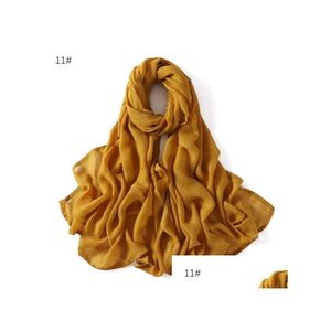 Sjaals gewone modale hijabs moslim zachte viscose voile sjaals vrouwelijke sjaals voor dame drop levering mode accessoires ha dhue8