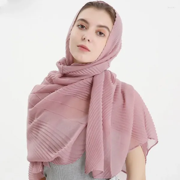 Écharpes coton plissé Hijab Scarf