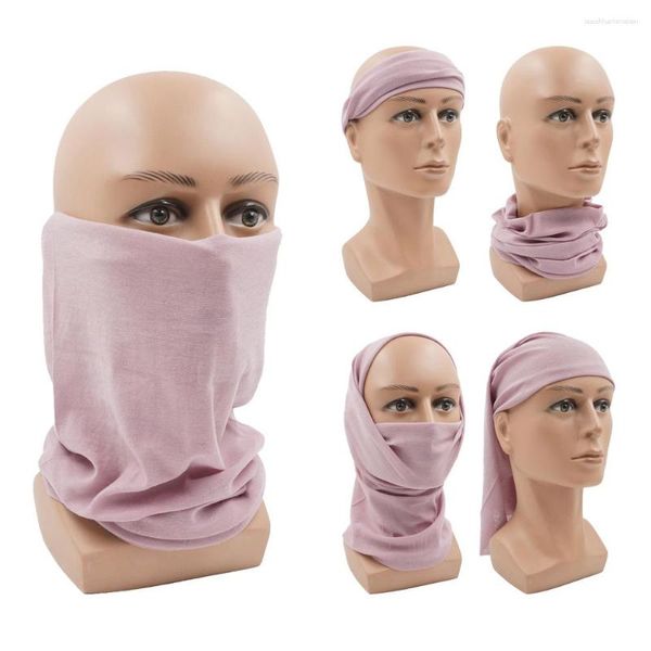 Bufandas Poliéster Hombres Cuello Gaiter Wrap Mujeres Lavanda Púrpura Bandana Sombreros al aire libre Ciclismo Bufanda Foulard Pasamontañas a prueba de polvo Mascarilla