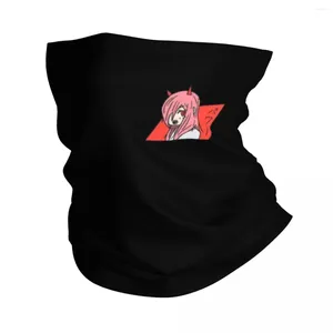 Foulards Power Pink Manga Anime Bandana Cou Couverture Imprimé Chainsaw Homme Masque Écharpe Multi-usage Balaclava Pour Hommes Femmes Adulte Respirant