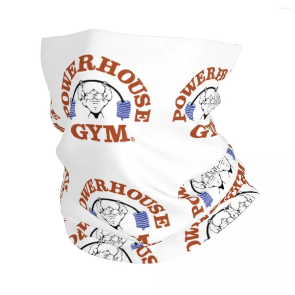 Foulards Powerhouse Gym Logo Bandana Cou Couverture Imprimé Wrap Écharpe Multi-usage Cyclisme Course Unisexe Adulte Respirant