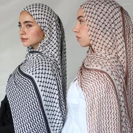 Sjaals afdrukken keffiyeh sjaal lange chiffon bedrukte palestina grote hijab moslim dames hijabs sjaal 185 70 cm