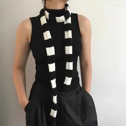 Bufandas punk harajuku subcultura bufanda de rayas de rayas bidimensional