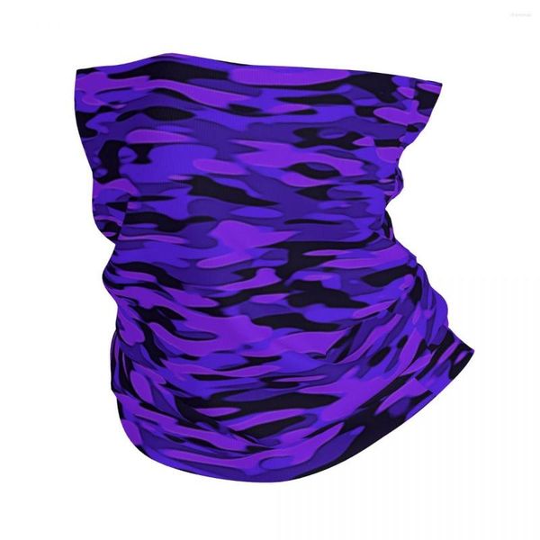 Écharpes Violet Camouflage Camo Bandana Cou Couverture Militaire Cagoules Visage Écharpe Multi-usage Chapeaux Courir Pour Femmes Adulte Coupe-Vent