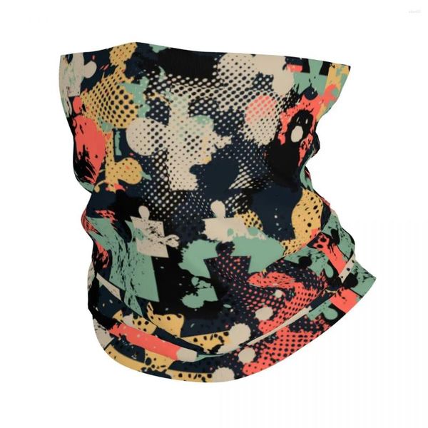 Écharpes puzzle géométrique coloré de bandana brillant couverture de cou de bandana