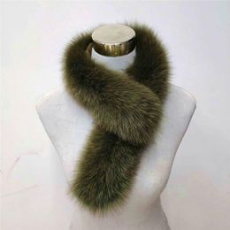 Foulards Qearlstar femmes hiver véritable col de fourrure écharpe Begie naturel manteau décor moelleux cou plus chaud enveloppes silencieux 72*11cm