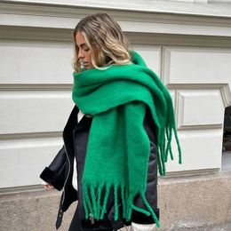 Sciarpe Arcobaleno Modello semplice Fashion Design Sciarpa da donna Marchio di lusso Spessore caldo Collana con nappa Scialle in cashmere 231122