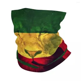 Foulards Rasta Lion Stripe Bandana Neck Gaiter Masque imprimé Écharpe Jamaïcaine Jamaïque Multi-usage Visage Équitation Unisexe Adulte Hiver