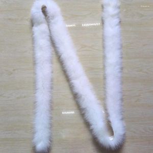 Sjaals Real Natural Fur Trims Strips 2 meter/partij Kleding Accessoires Echt Voor Down Jas Kap Kraag Hoed Schoenen Home Decor
