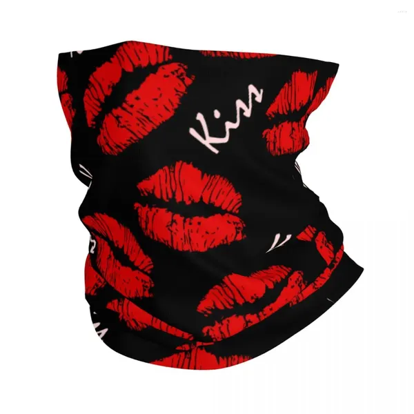 Écharpes Red Lips Lipstick Bandana Couvre couche imprimé BALACLAVAS EMBOURNE SCULLE CHAUDE CHEUR RONNE UNISE